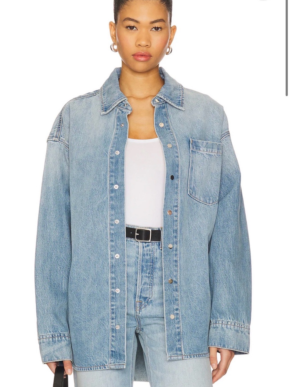 GRLFRND Light Blue Oversized Denim Jacket